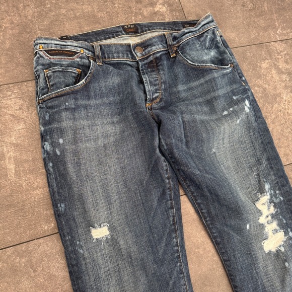 Citizens of Humanity Dylan Jeans‎ Womens 29 Dark Wash Distressed Relaxed Fit - Picture 2 of 8